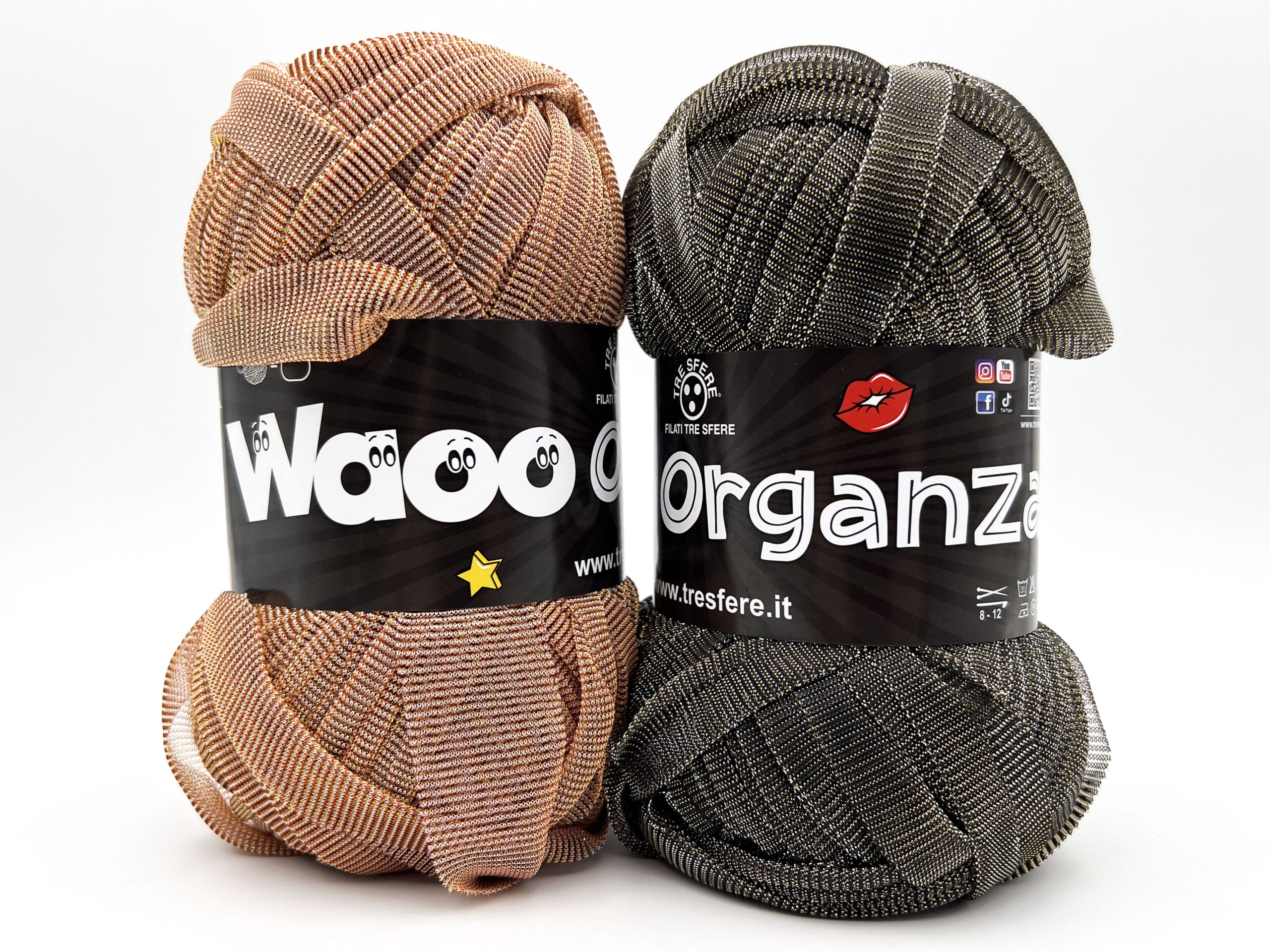 Waoo organza Fettuccia - Calore di Lana www.caloredilana.com